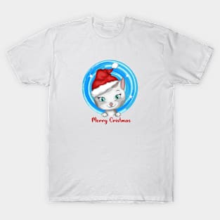 Christmas cute cartoon cat T-Shirt